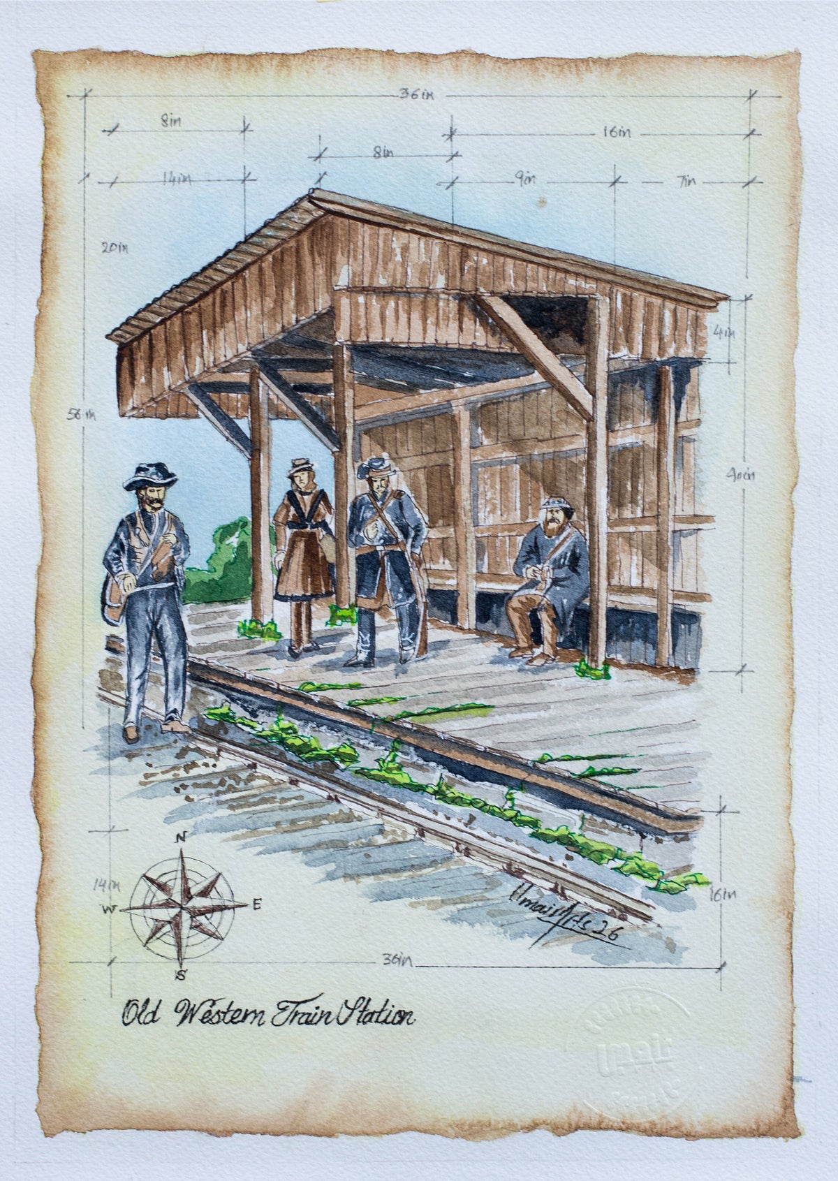 Old Western Train Station