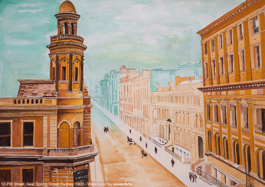 12-Pitt Street near Spring Street Sydney 1900